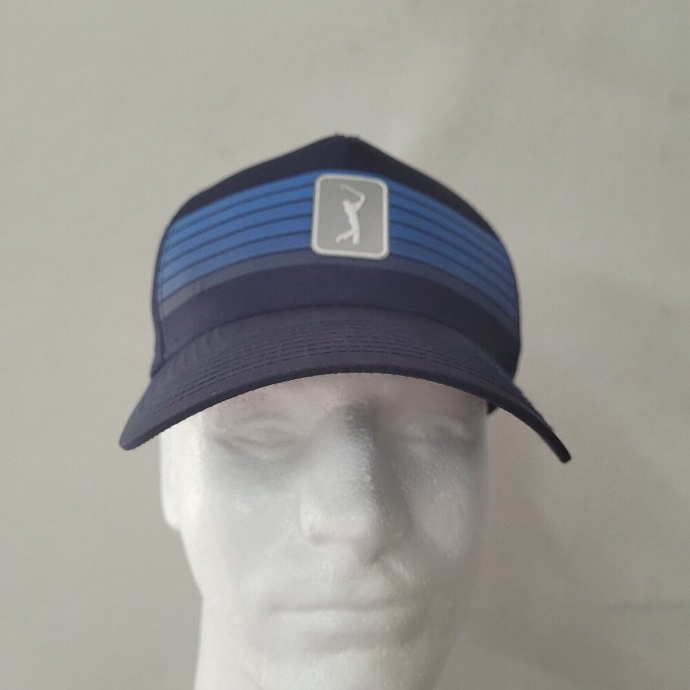 Pro Series Hat Cap Mens Golf Blue Performance Logo‎ Hook & Loop Back - Picture 3 of 10